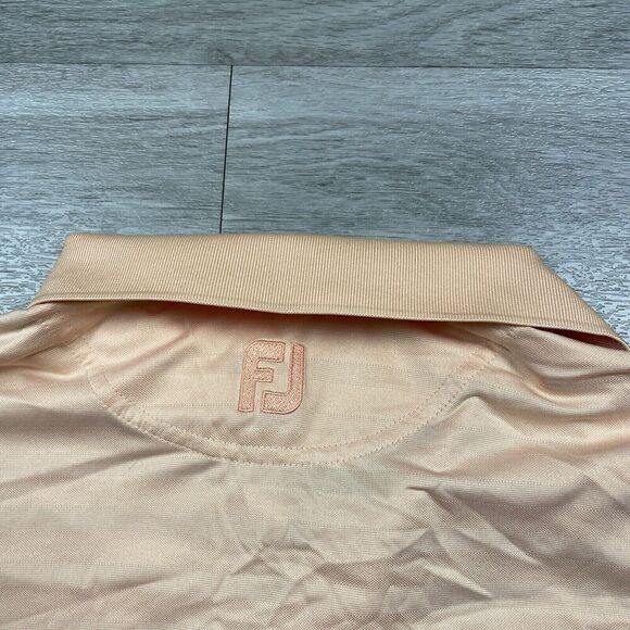 FootJoy Polo Shirt Mens Extra Large Orange Golf Short Sleeve Golfer Stretch - Picture 8 of 12